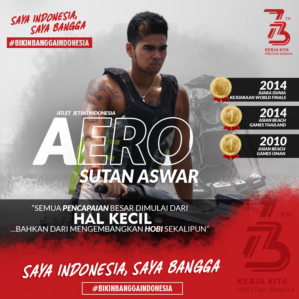 Saya Indonesia, Saya Bangga. Atlet Aero Sutan Aswar Twibbon - 20180806